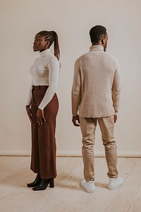 Couple in turtleneck sweater, Winter fashion aesthetic