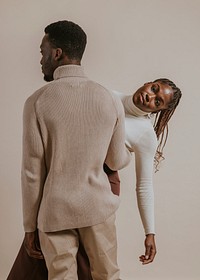 Couple in turtleneck sweater, Winter fashion aesthetic