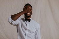 Man wearing bow tie, formal fashion