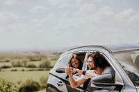 Happy road trip with friends photo