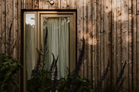 Aesthetic door background, wooden home architecture