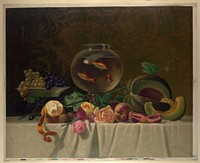 Still life with fish (1874). Original from the Library of Congress.