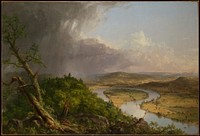 View from Mount Holyoke, Northampton, Massachusetts, after a Thunderstorm—The Oxbow by Thomas Cole