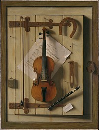 Still Life—Violin and Music by William Michael Harnett