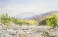 Landscape: View on Catskill Creek by John William Hill