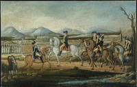 Washington Reviewing the Western Army at Fort Cumberland, Maryland by Frederick Kemmelmeyer