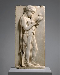 Marble grave stele of a little girl