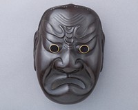 Mask (Sōmen) in the Shape of a Grimacing Man