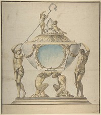 Design for a Gold and Silver Bishop's Reliquary by Luigi Valadier, previously attributed to Giovanni Larciani ("Master of the Kress Landscapes")