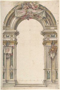 Design for the Entrance to a Chapel, Anonymous, Italian, Piedmontese, 18th century