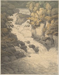 Cascade of the Aray at Inveraray (Scotland) by John White Abbott