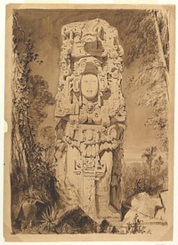 Stela at Copán by Frederick Catherwood