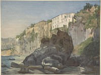 Houses at Sorrento  by Thomas Hartley Cromek