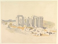 The Temple of Apollo at Bassae  by Thomas Hartley Cromek