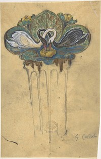 Design for a Haircomb by Jacques Caillot (French, 1823–1905)