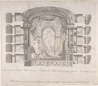 Transverse Section of the Small Theater at the Palace of Caserta, with a View of a Stage Design