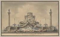 Design for the Fireworks Display in Paris for the Birth of the Dauphin in 1781 by Pierre Louis Moreau Desproux