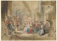 A Sermon in a Village Church by Peter Paul Rubens