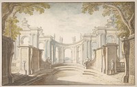 Study for a Stage Set by Jacques de Lajoüe