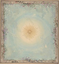 Designs for Ceilings with Central Sunburst by Charles Monblond