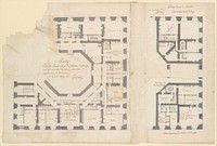 Plans of the Ground and First Floors of the Chateau of Marly