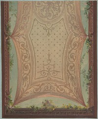 Design for Gallery Ceiling, Hôtel Cottier by Jules Edmond Charles Lachaise and Eugène Pierre Gourdet