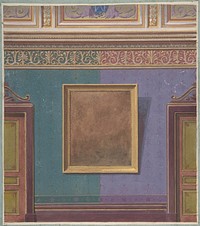 Design for Elevation of the Duchess of Newcastle's Bedroom, Hôtel Hope by Jules Lachaise and Eugène Pierre Gourdet