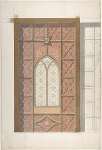 Design for Elevation of Window, Saint Clotilde by Jules Edmond Charles Lachaise and Eugène Pierre Gourdet