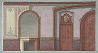 Design for Painted Wall Paneling, Deepdene, Dorking, Surrey by Jules-Edmond-Charles Lachaise and Eugène-Pierre Gourdet
