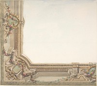 Design for Hall Ceiling, Hôtel de Trévise by Jules-Edmond-Charles Lachaise and Eugène-Pierre Gourdet
