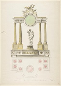 Design for a Clock, Anonymous, French, 19th century