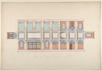 Plan and Elevation of Gallery, Deepdene, Dorking, Surrey