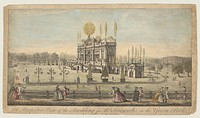 A Perspective View of the Building for the Fireworks in the Green Park, London, 1814