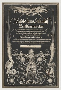 Trade card for Ladislas Lukassy Kunstfeuerwerker