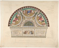 Design for a Ceiling at Théatre Français, Paris by Aimé Chenavard