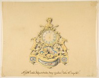 Design for a Clock: Birth of Bacchus, Anonymous, French, 19th century