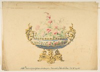 Design for a Jardiniere, Anonymous, French, 19th century