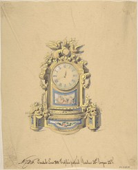 Design for a Clock, Anonymous, French, 19th century