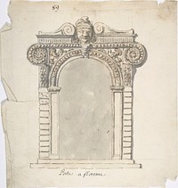 Design for doorway, Anonymous, French, 19th century