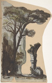 Design for a Stage Set at the Opéra, Paris by Eugène Cicéri