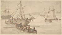 Ships and Sailors by Thomas Rowlandson