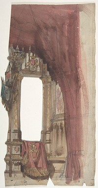 Design for a Stage Set at the Opéra, Paris by Eugène Cicéri