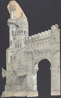 Design for a Stage Set at the Opéra, Paris by Eugène Cicéri