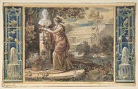 An Allegory of Empress Josephine as Patroness of the Gardens at Malmaison by baron François Gérard