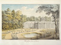 View of the Flower Garden and Aviary at Kew by Thomas Sandby