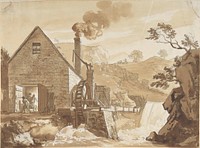 The Iron Forge between Dolgelli and Barmouth, Merioneth Shire by Paul Sandby