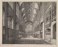 St. George's Chapel Choir, Windsor (from Elias Ashmole's The Order of the Garter," 1672) by Wenceslaus Hollar