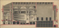 Longitudinal Section of a Theatre by Nicolas Marie Potain
