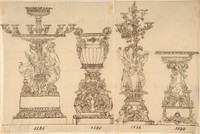 Designs for Two Candelabras and Two Urns