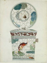 Design for a Covered Dish in the "Service au Filet" (Fish Net Ware), Maison J. Vieillard et Cie, Bordeaux 